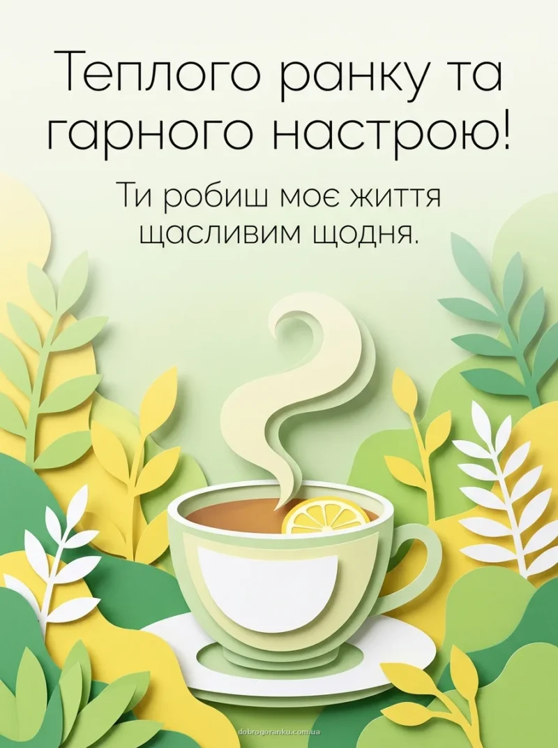 Чашка гарячого чаю з лимоном — Тексти для коханого