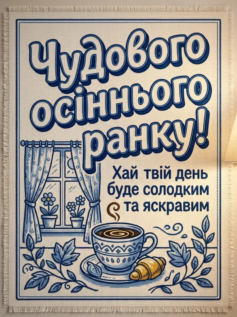 Ранкове вікно — доброго осіннього ранку картинки прикольні українською