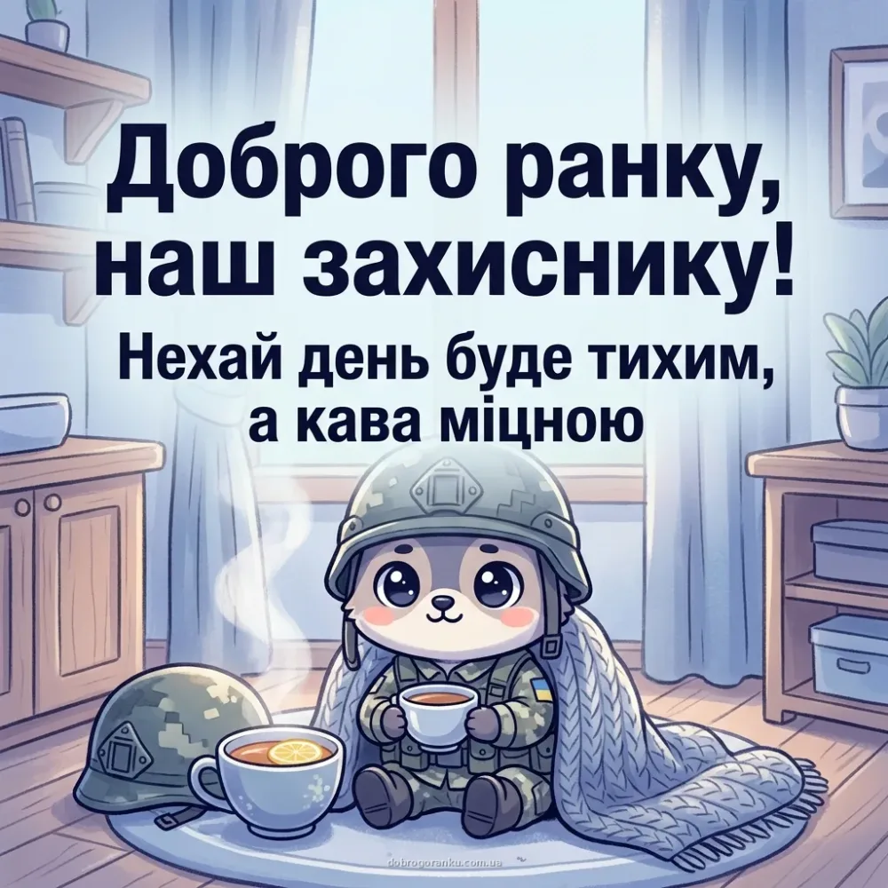 Доброго ранку військовому: картинки та теплі побажання