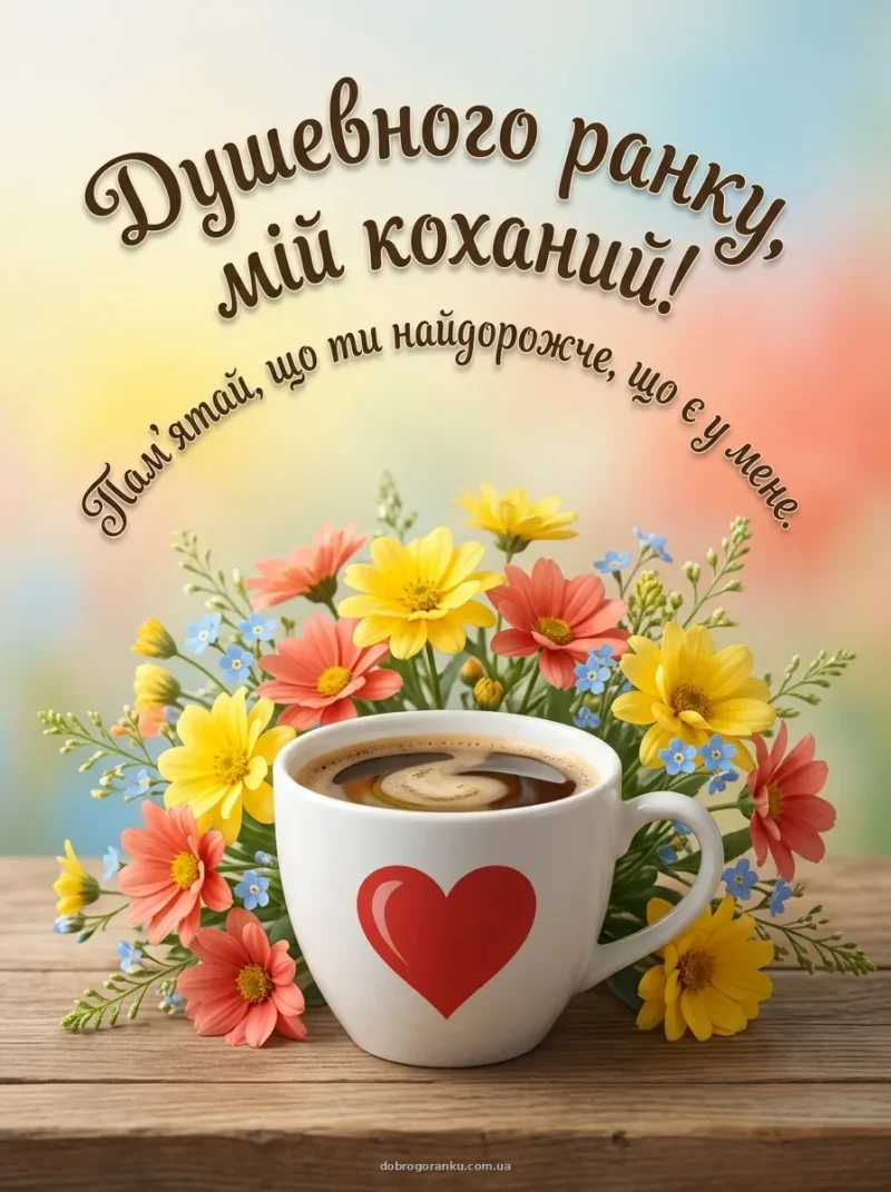 Чашка з написом Любов — Листівки коханому чоловіку