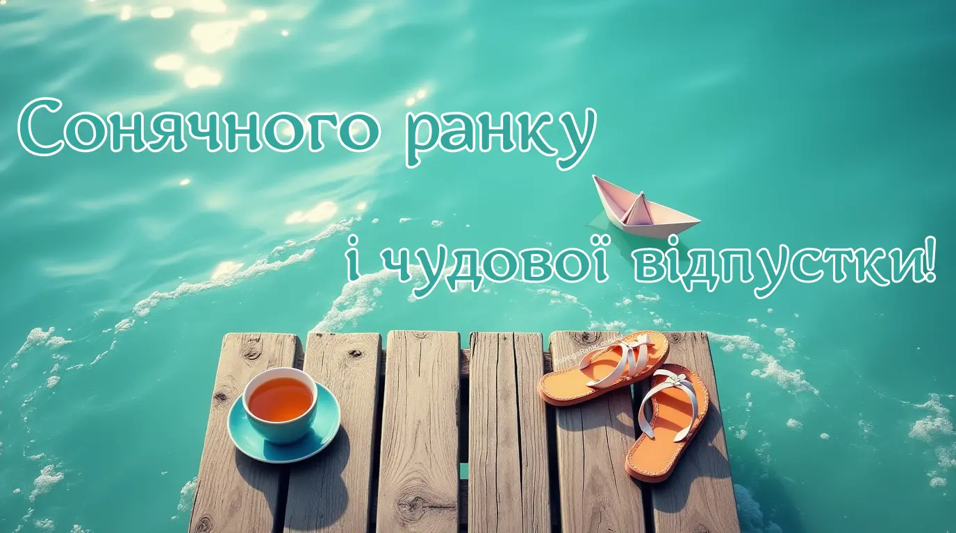 Чудової відпустки і сонячного ранку - картинка з морем