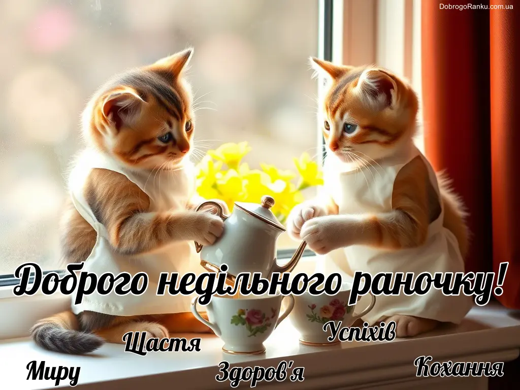 Доброго недільного ранку котики