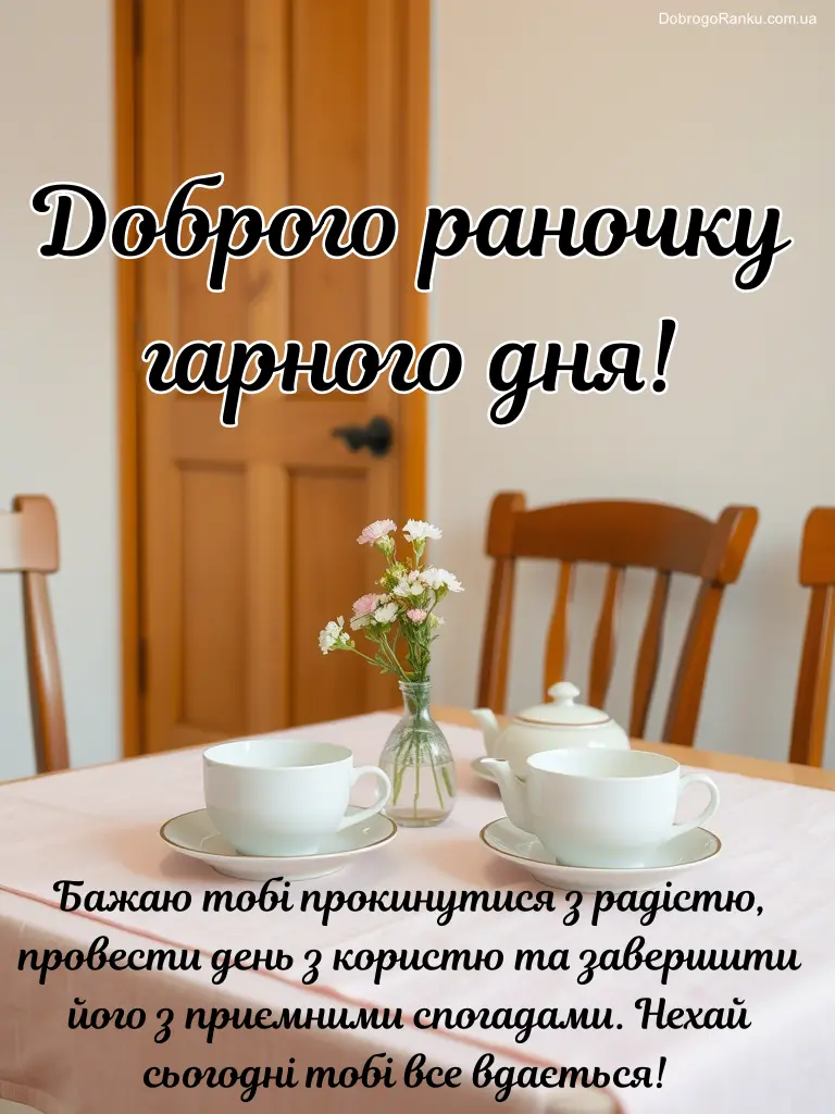 Доброго ранку і гарного дня українською