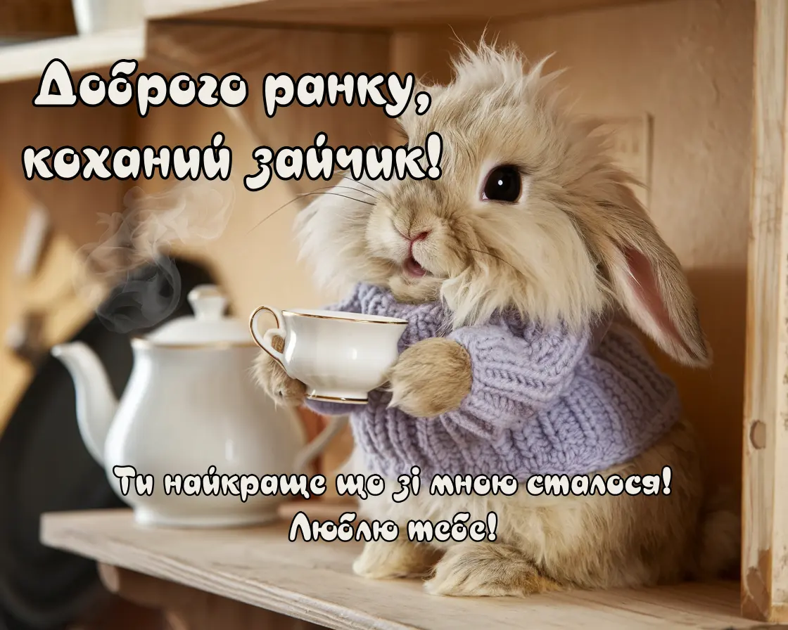 Доброго ранку коханий зайчик - Люблю тебе