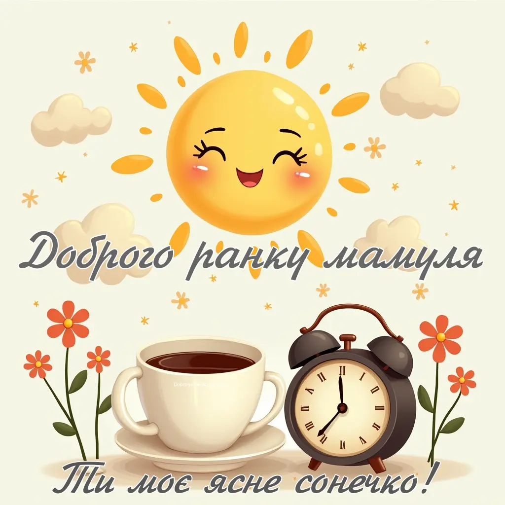 Доброго ранку мамуля - зображення з привітанням