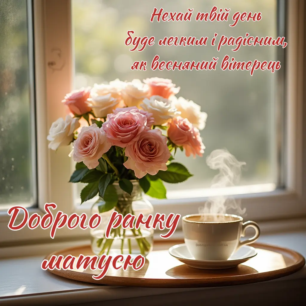 Доброго ранку матусю - листівка з привітанням