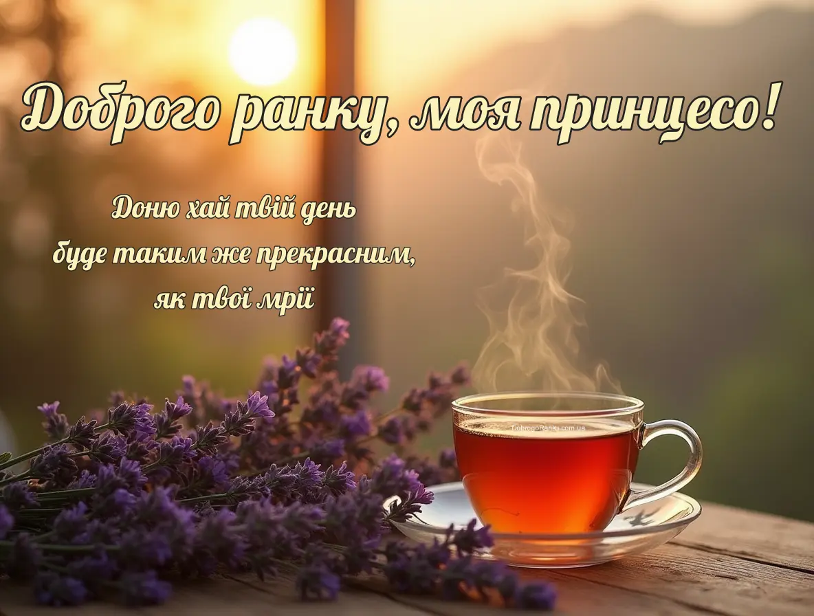 Доброго ранку моя принцеса - листівки для доні