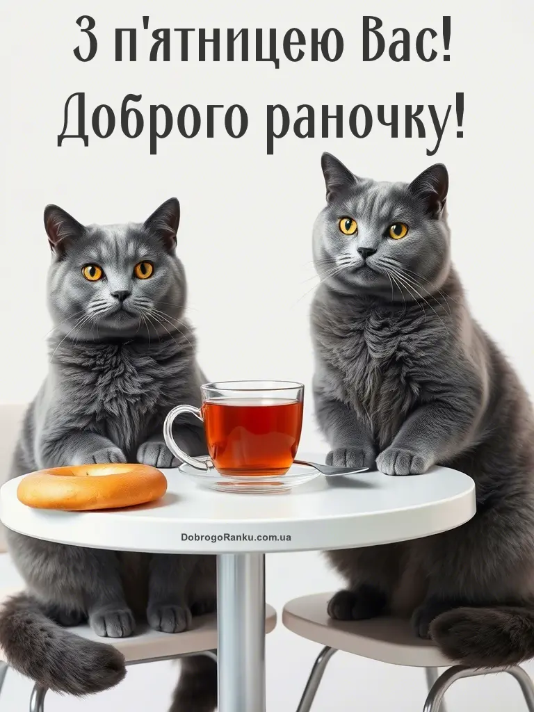 Доброго ранку п'ятниці котики