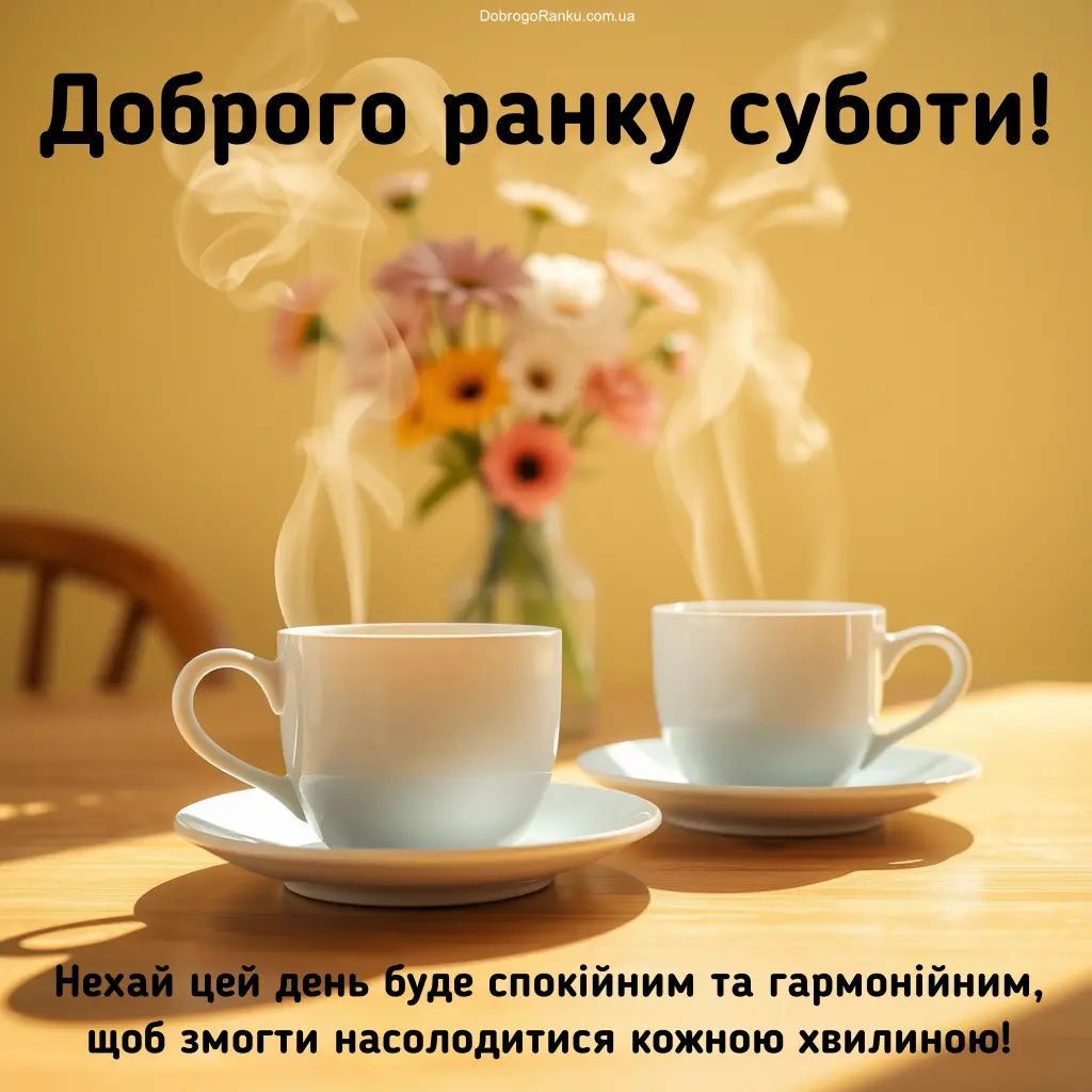 Доброго ранку суботи картинки українською