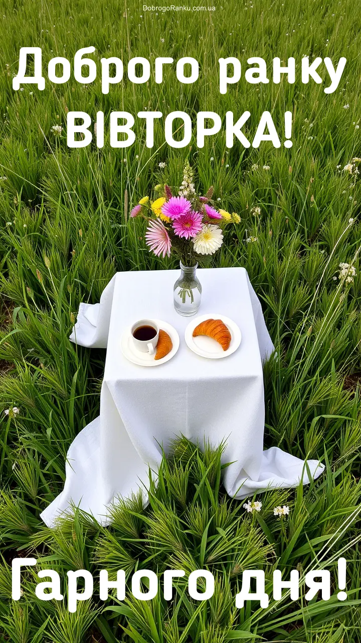 Доброго ранку вівторка гарного дня