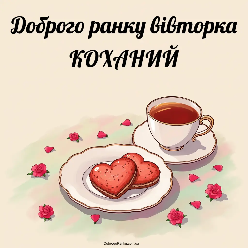 Доброго ранку вівторка коханий
