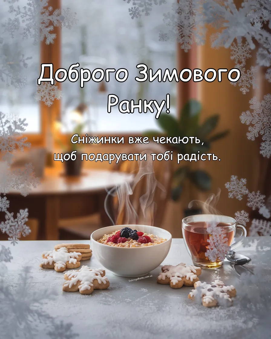 Доброго зимового ранку! Сніданок з чаєм