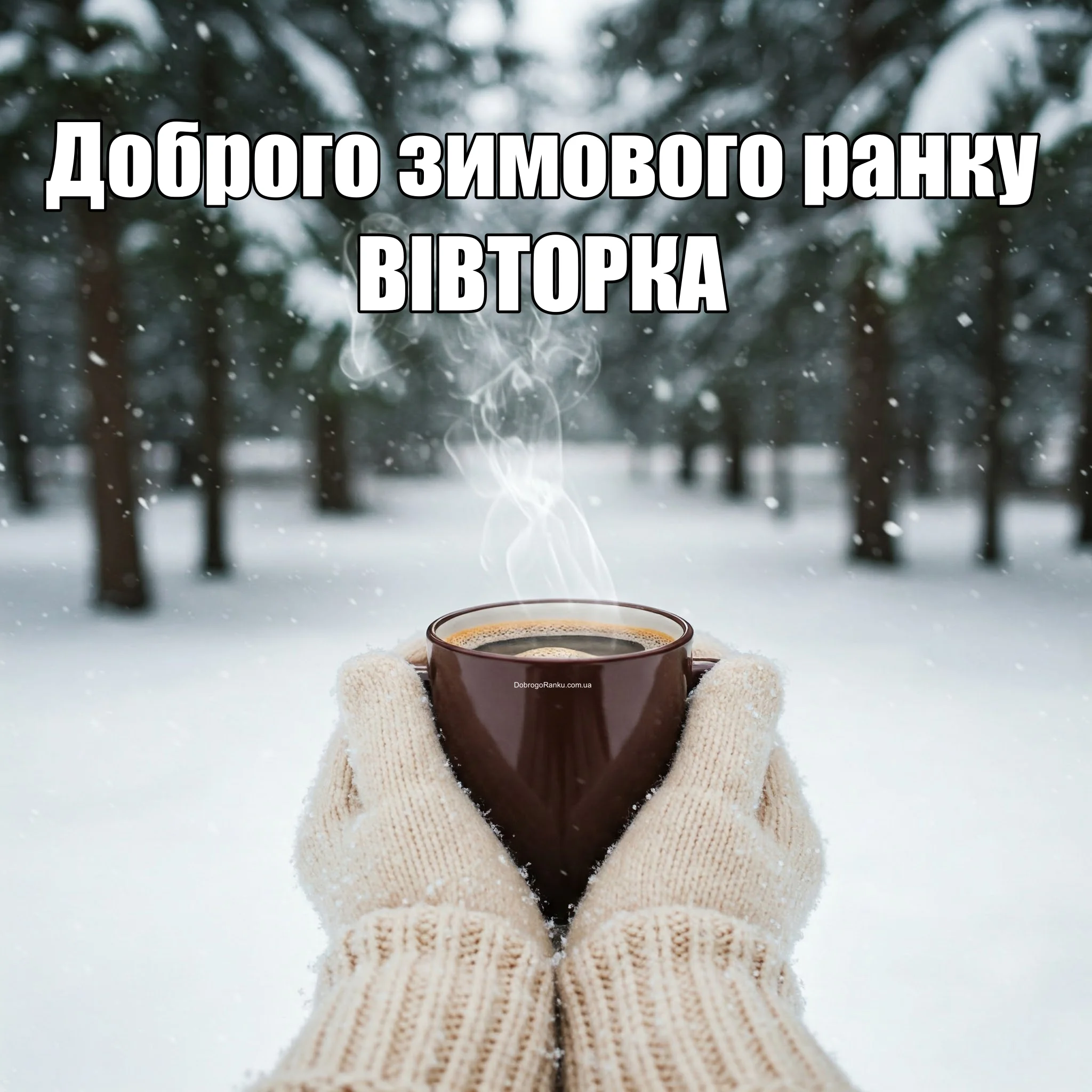 Добрий ранок вівторка зима