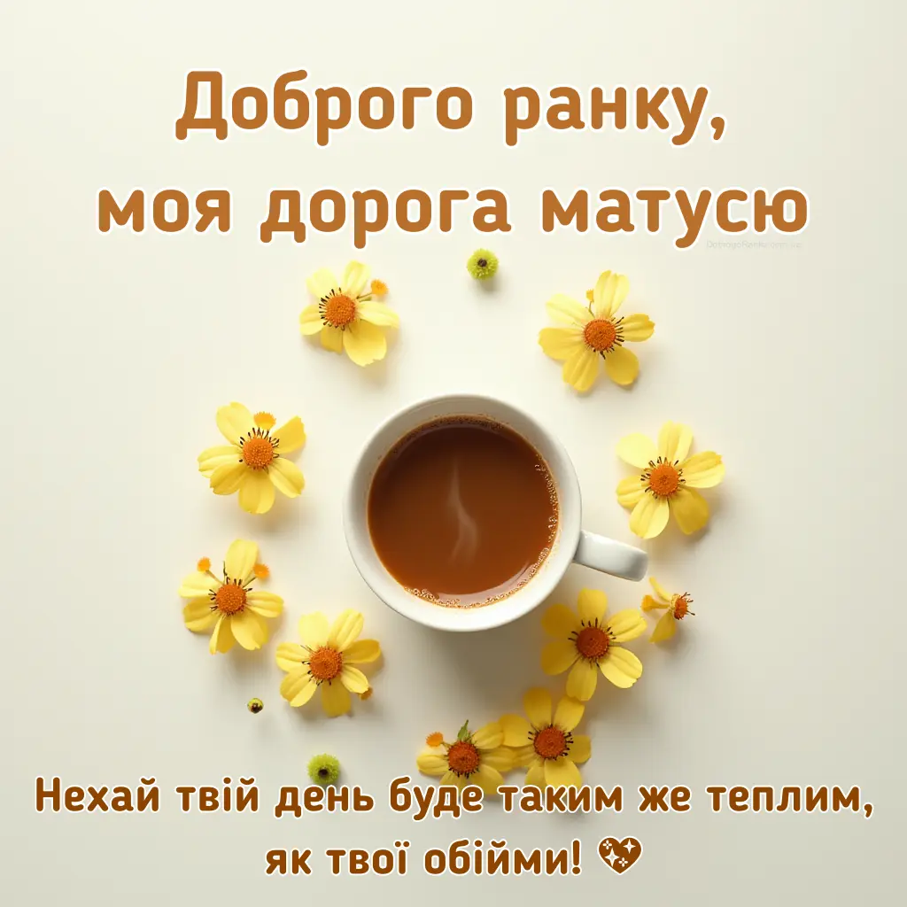 Дорого ранку матусю - привітання в листівках, кава