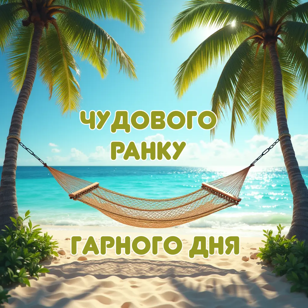 Картинка чудового ранку, гарного дня - море, пляж, пальми