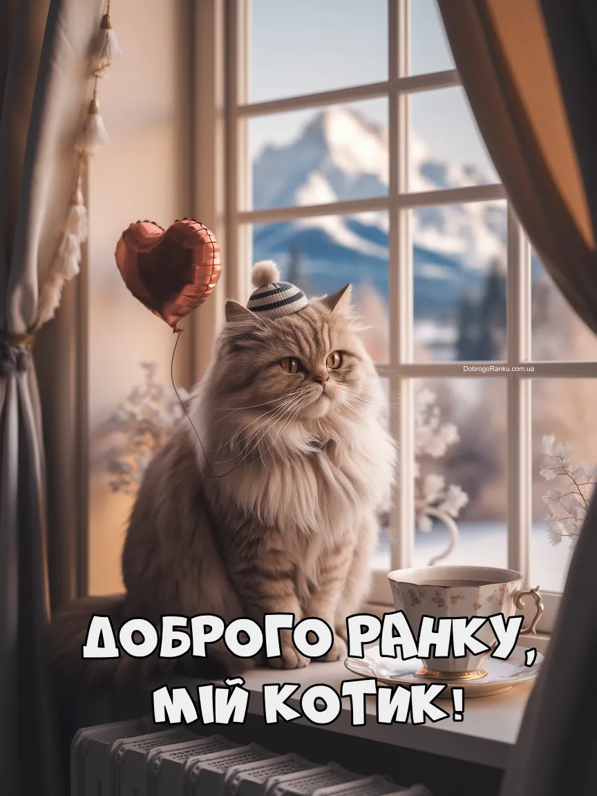 Картинка доброго ранку мій котик