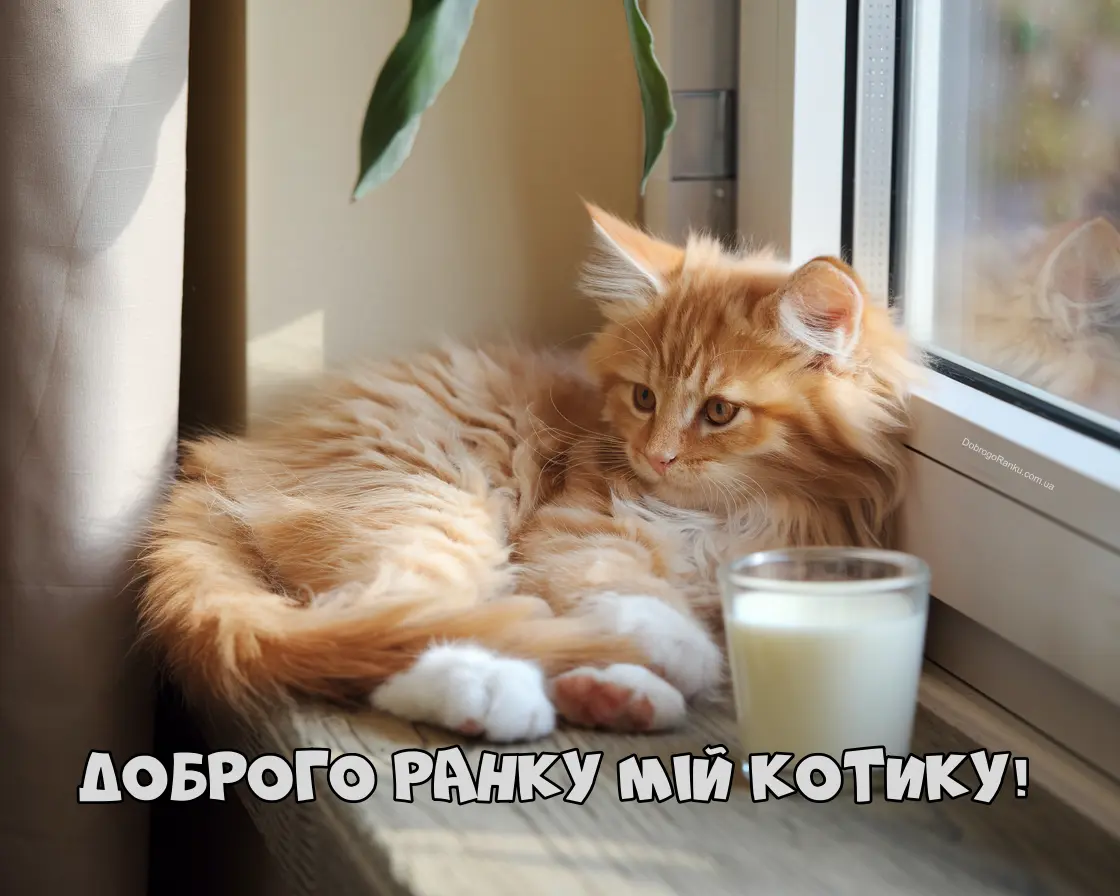 Картинка доброго ранку мій котику
