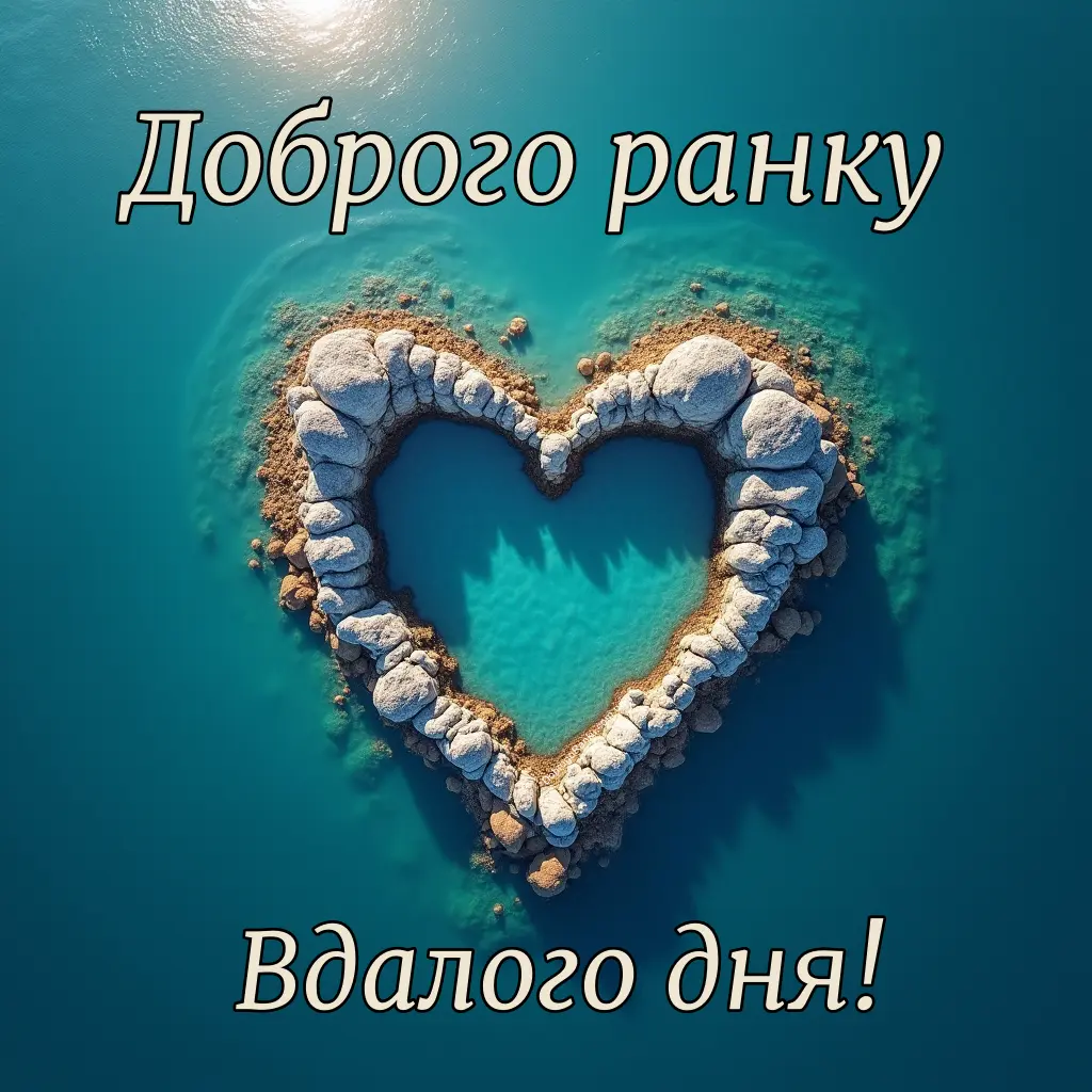 Картинка з привітанням доброго ранку, вдалого дня - море