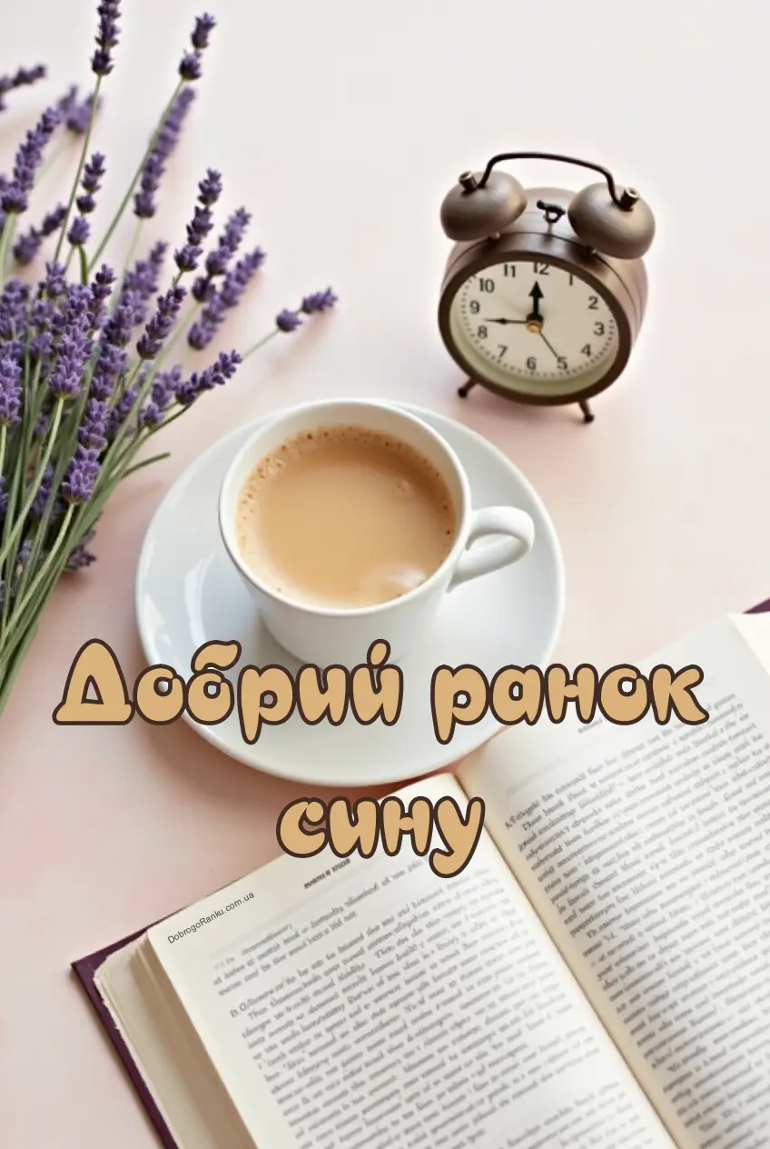 Картинка з привітанням добрий ранок сину