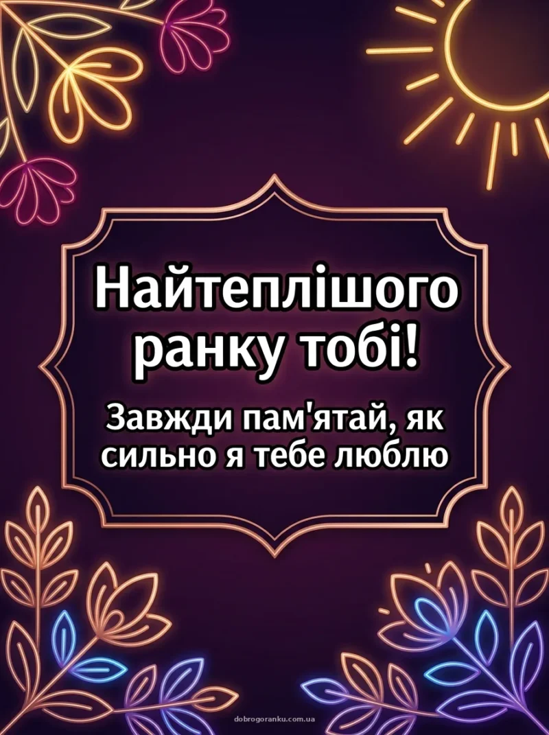 Квіти та ранкове сонце — Найтеплішого ранку тобі!