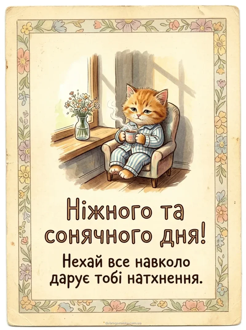 Квіти у вазі біля вікна — Ніжні картинки коханому