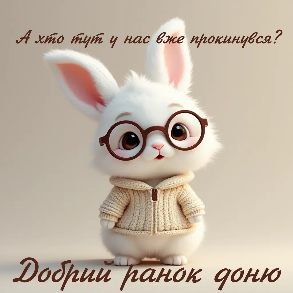 Добрий ранок доню зайчик