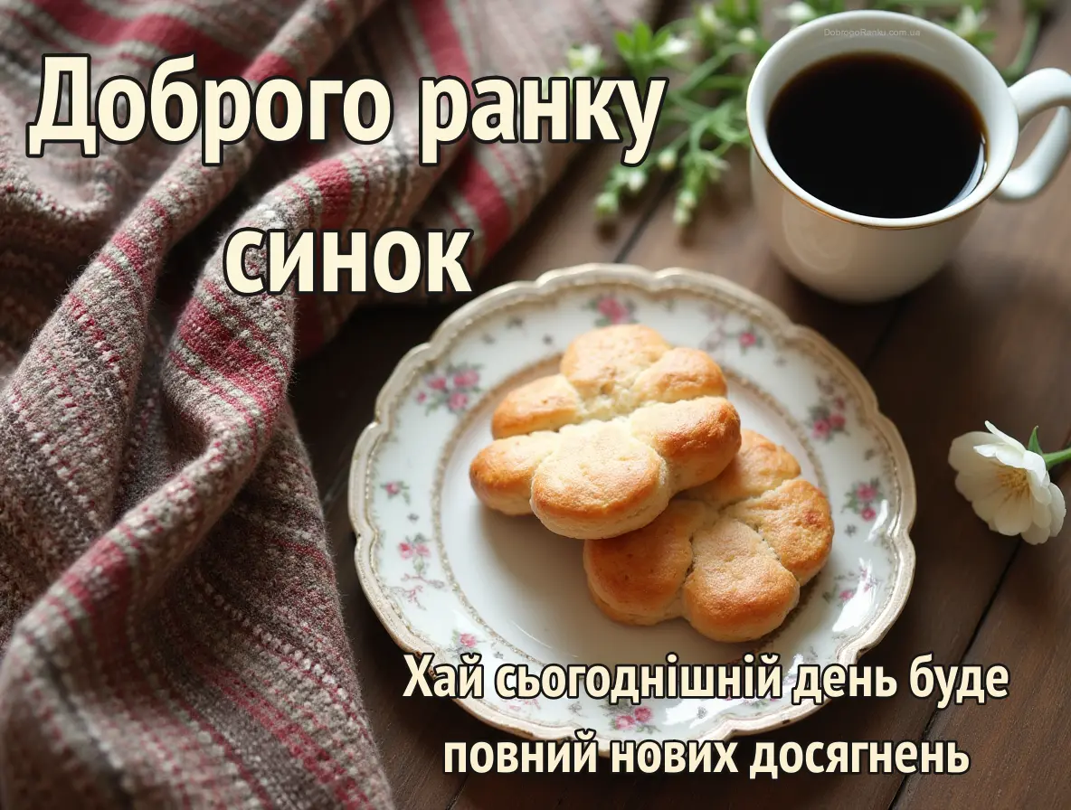 Вітання добрий ранок синок