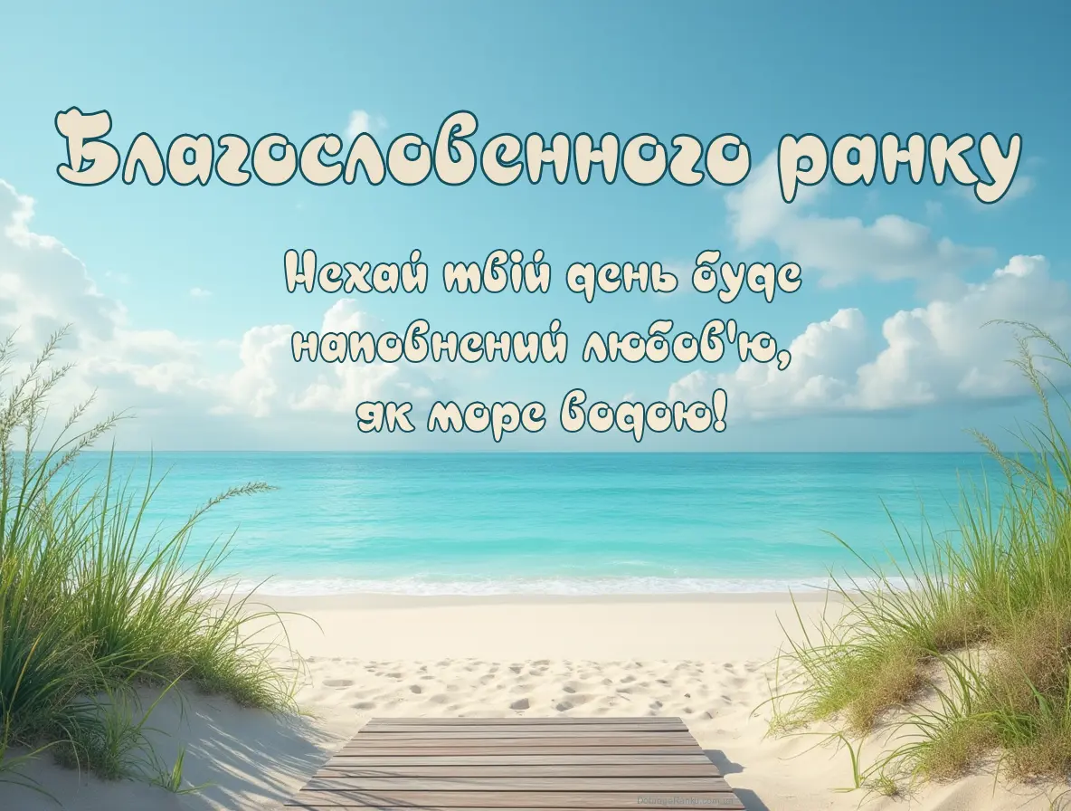 Листівки з побажанням благословенного ранку - море