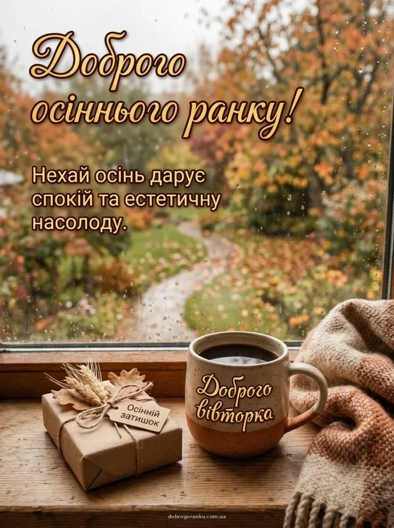 Осіння алея в парку — Доброго осіннього ранку вівторка!