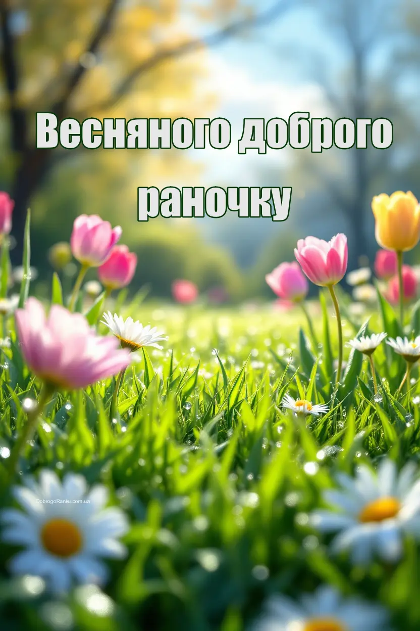Побажання весняного доброго раночку в картинках