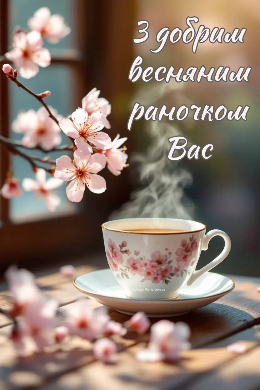 Побажання з добрим весняним раночком в картинках