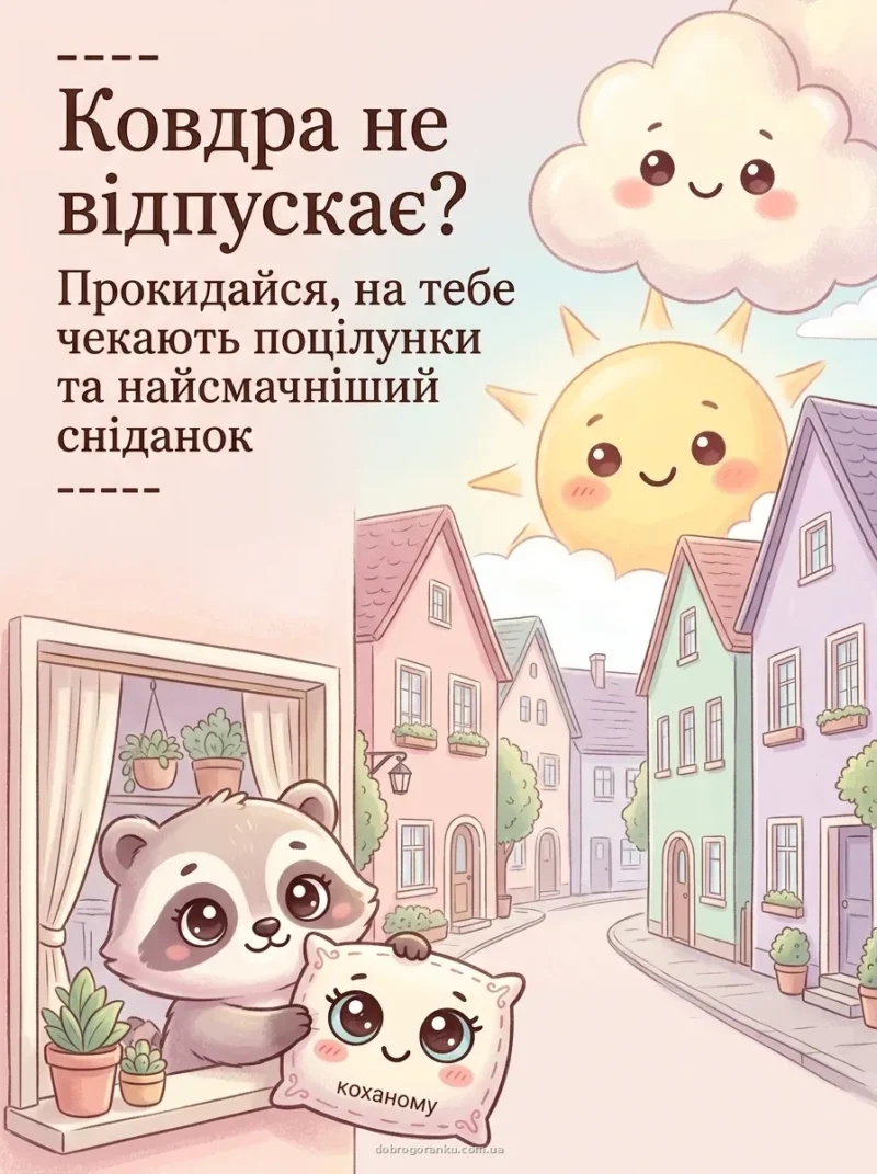 Подушка з кумедними очима — веселий ранок коханому