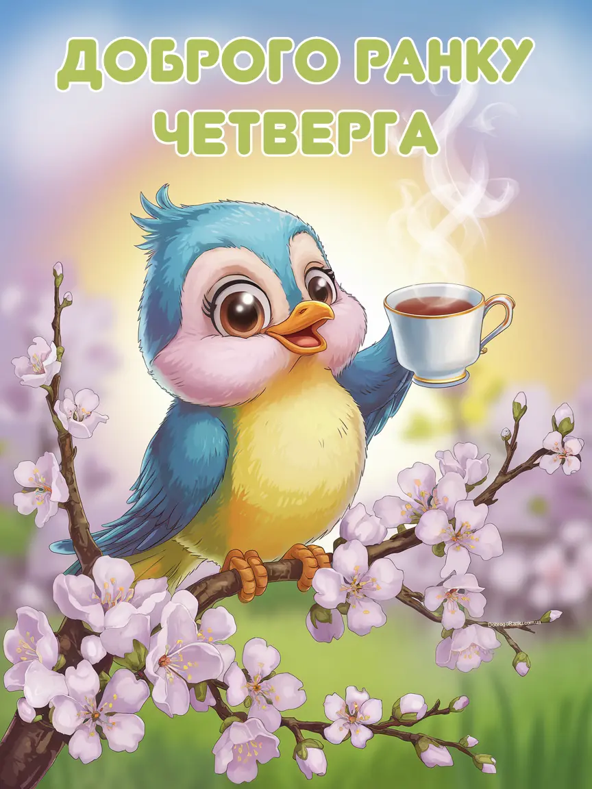Картинка з побажанням доброго ранку четверга