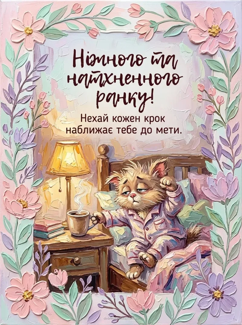 Ранкова кава та затишна атмосфера — Побажання коханому