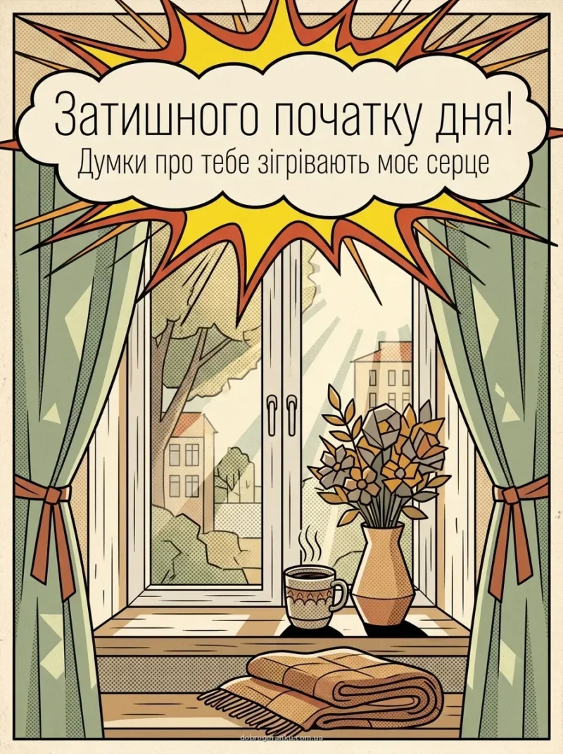 Ранкова кава та затишний плед — Затишного початку дня!