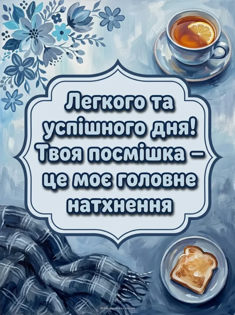 Сніданок у ліжко з квітами — Легкого та успішного дня!