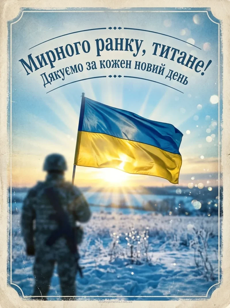 Жовто-блакитний прапор України — ніжні побажання доброго ранку