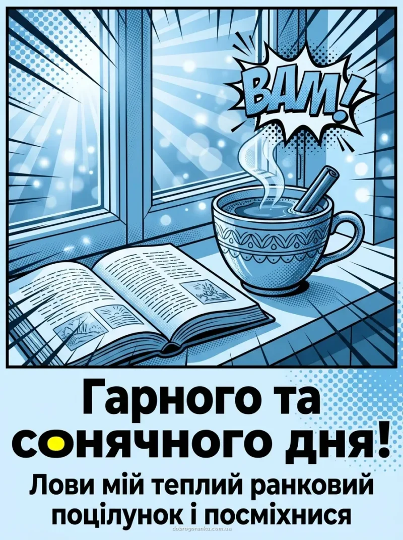 Сонячні промені та чашка чаю з корицею — Доброго ранку кохана