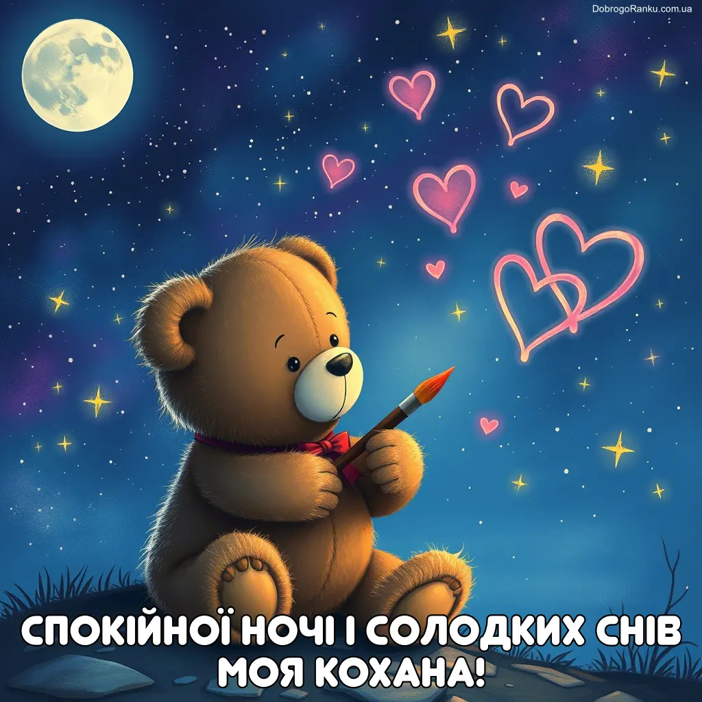 Спокійної ночі солодких снів кохана