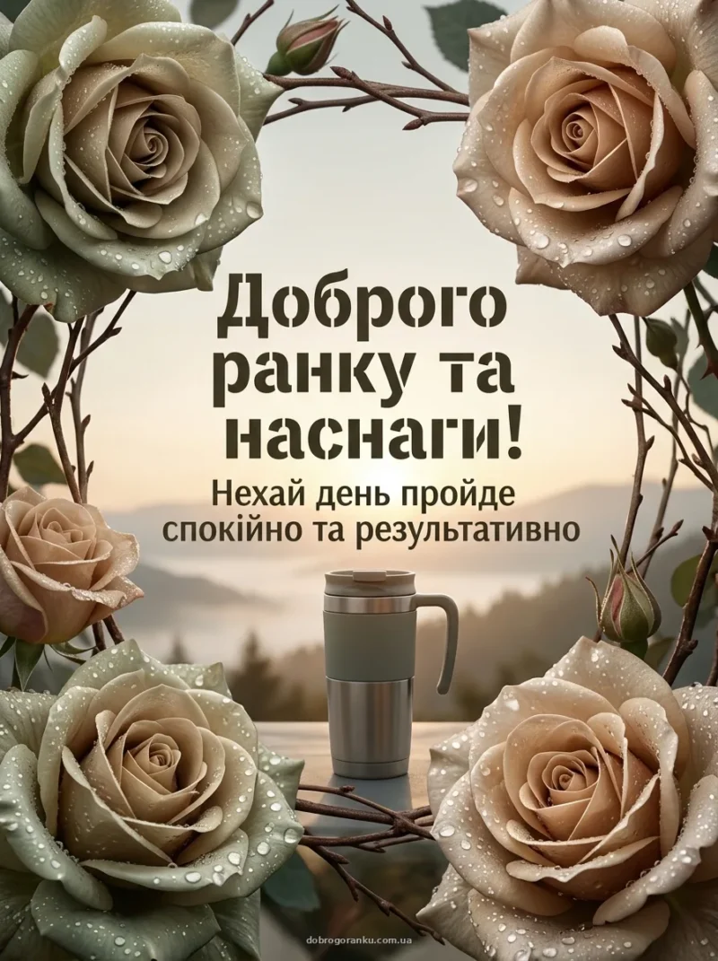 Термокубок — побажання доброго ранку