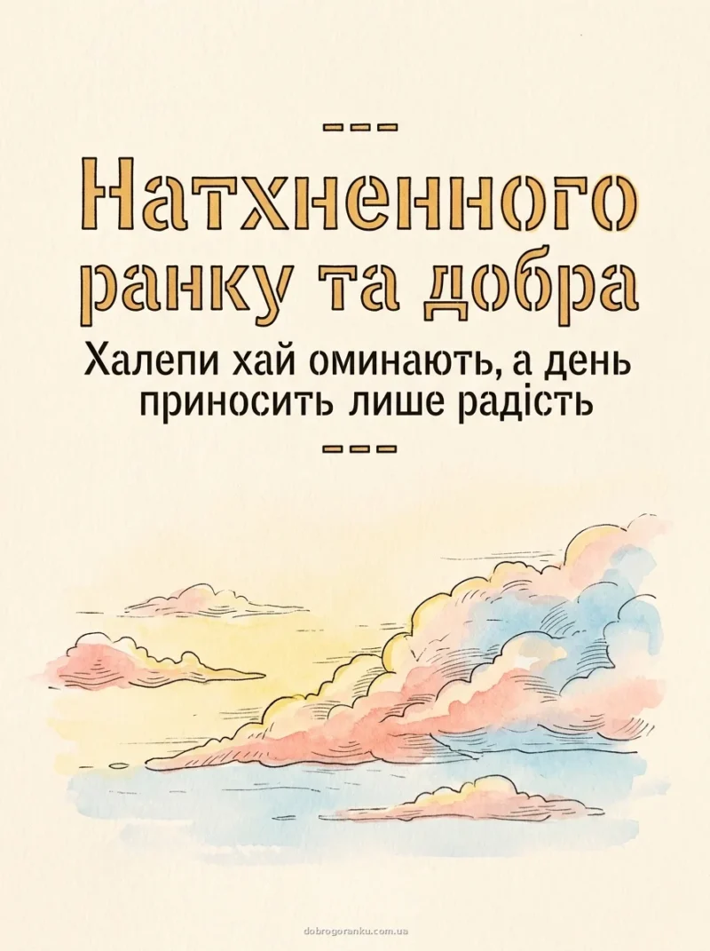Світанкові хмари та сонце — Натхненного ранку та добра
