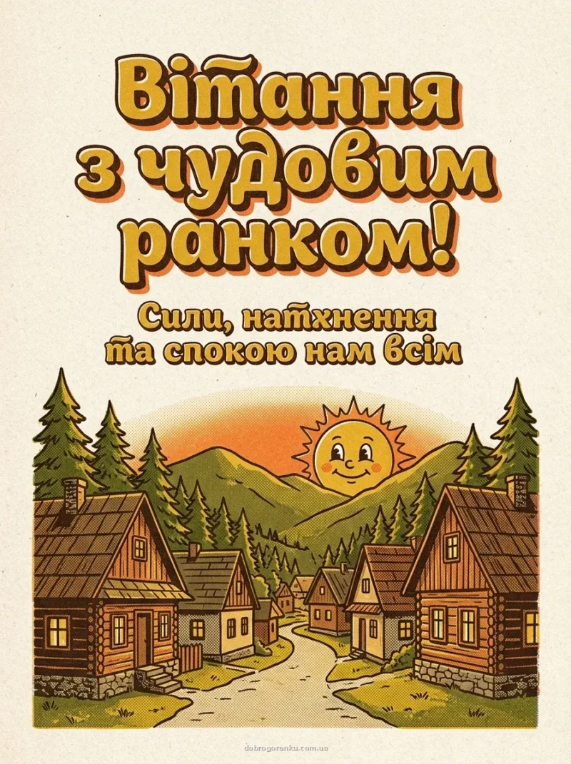 Світанок над Карпатськими горами — патріотичні картинки доброго ранку українською