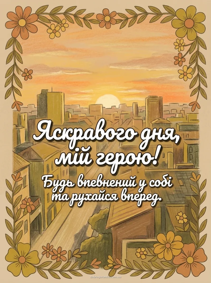 Світанок над містом — Картинка доброго ранку коханий