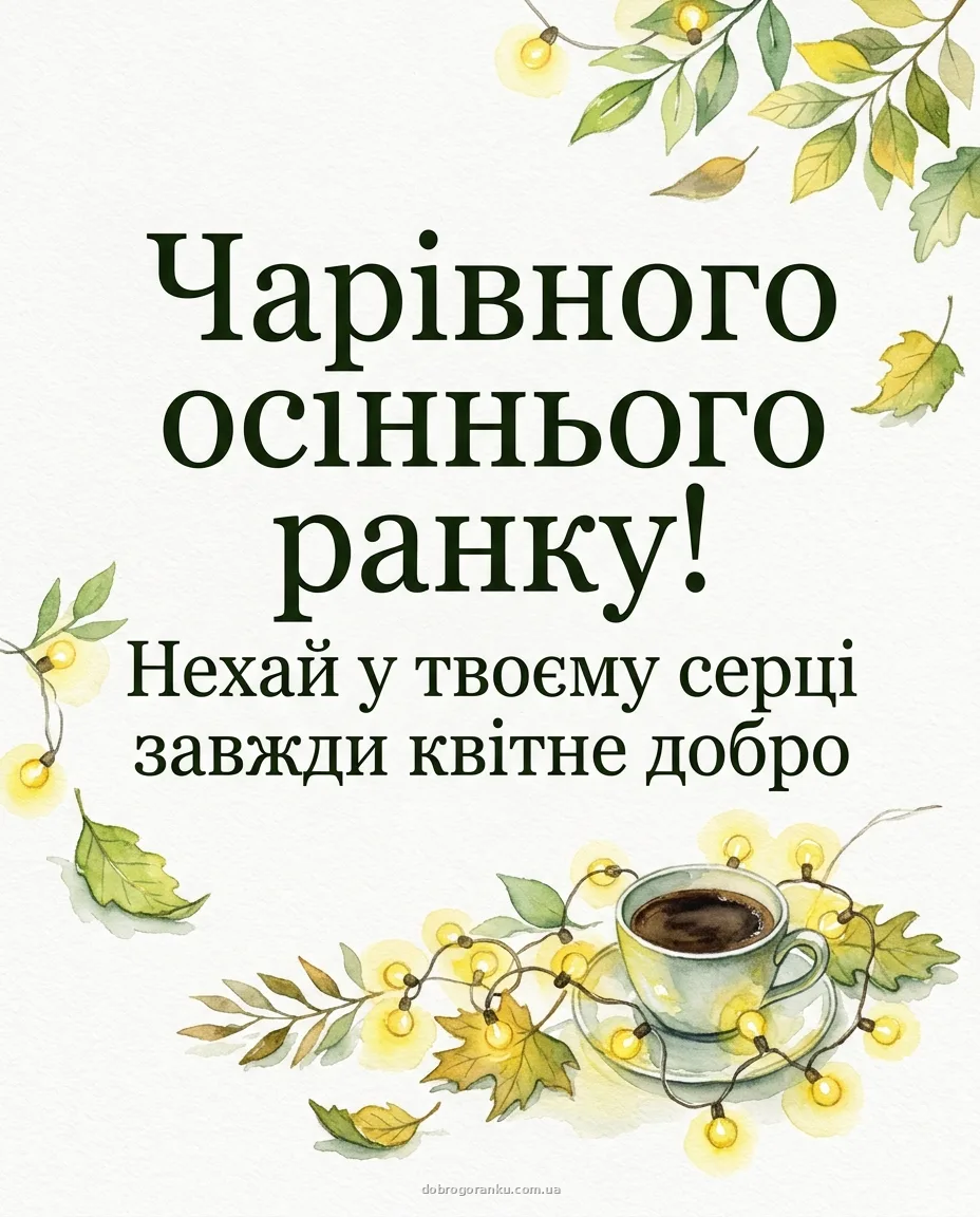 Доброго осіннього ранку: картинки українською