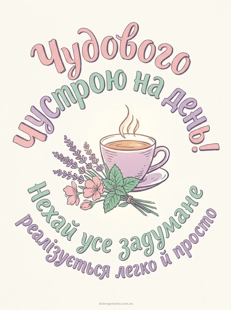 Запашний чай та ніжні квіти — Чудового настрою на день!