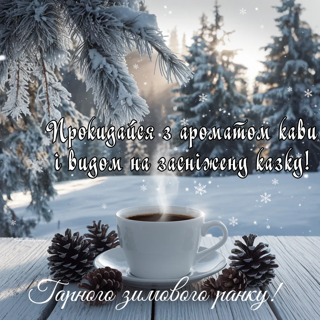 Зображення з побажанням доброго зимового ранку
