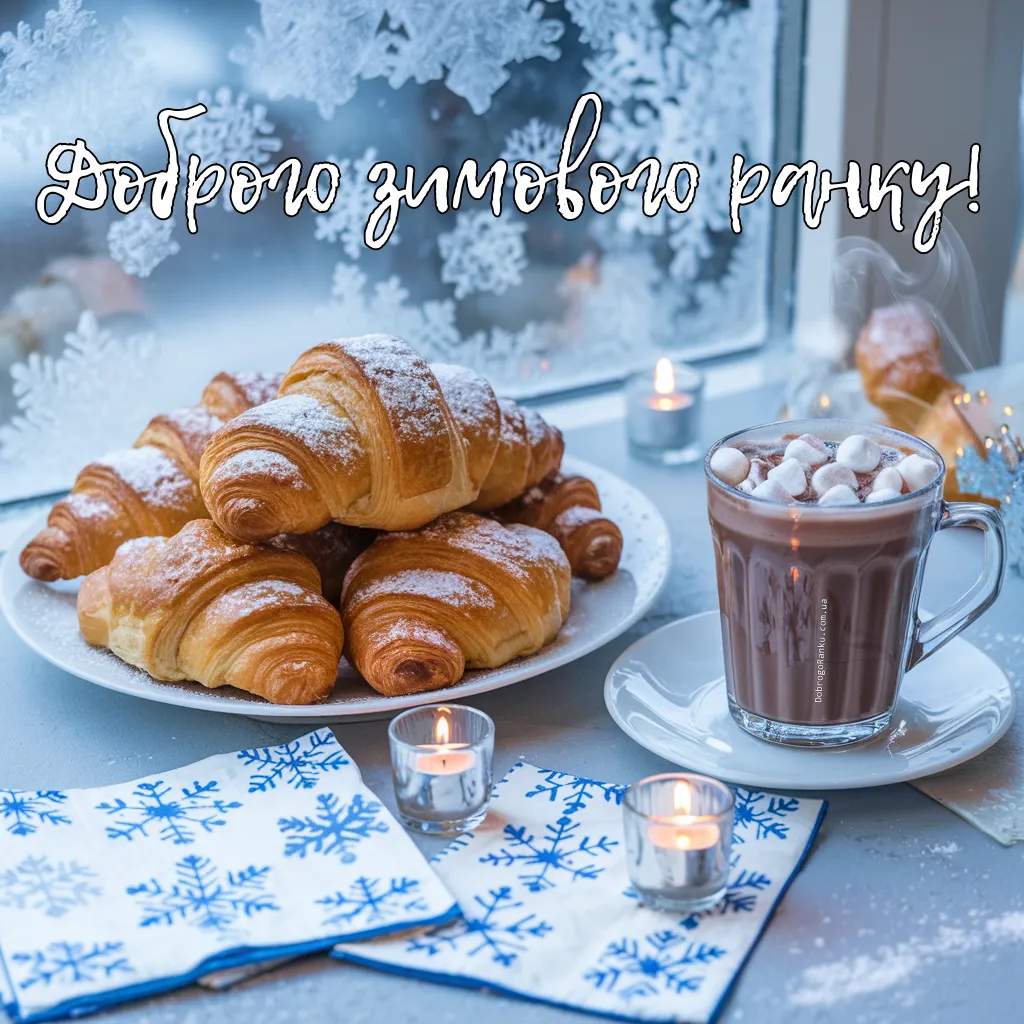 Зимове привітання з добрим ранком